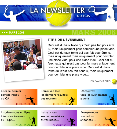 Tennis JAS - Newsletter