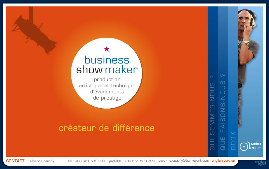 Business Show Maker - page d'accueil