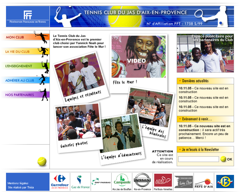 Tennis JAS - page d'accueil