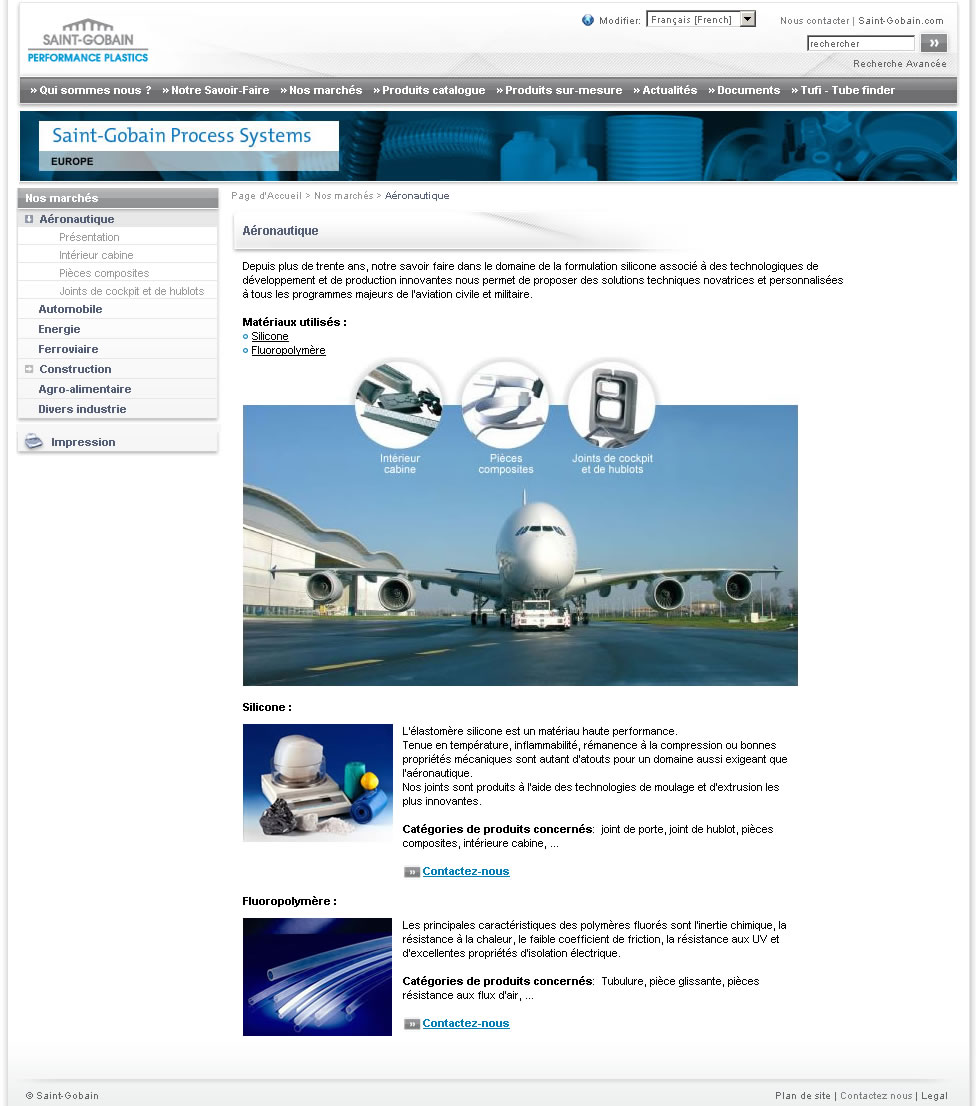 Page Aéronautique du site Verneret