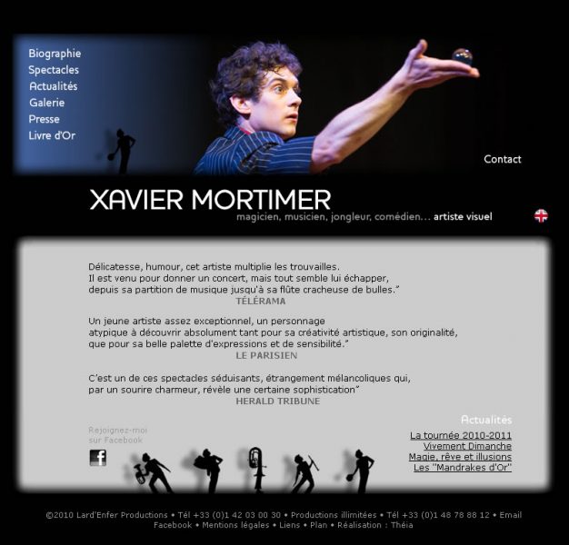 Page d'Accueil de Xavier MORTIMER